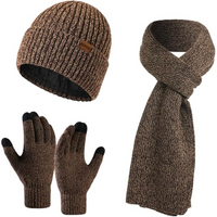 Men's Winter Beanie & Gloves Set - Victor-Dark blue-State of Style