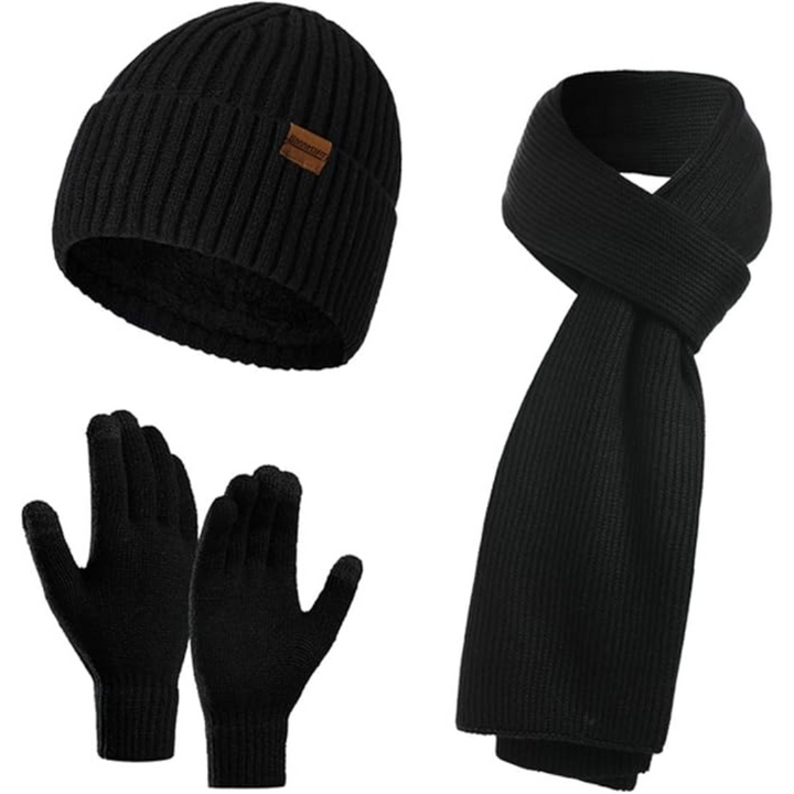 Men's Winter Beanie & Gloves Set - Victor-Dark blue-State of Style