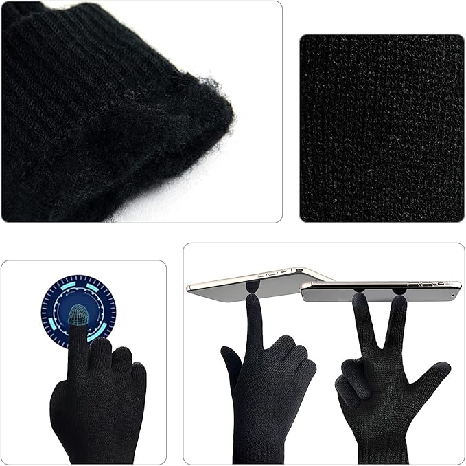 Men's Winter Beanie & Gloves Set - Victor-Dark blue-State of Style