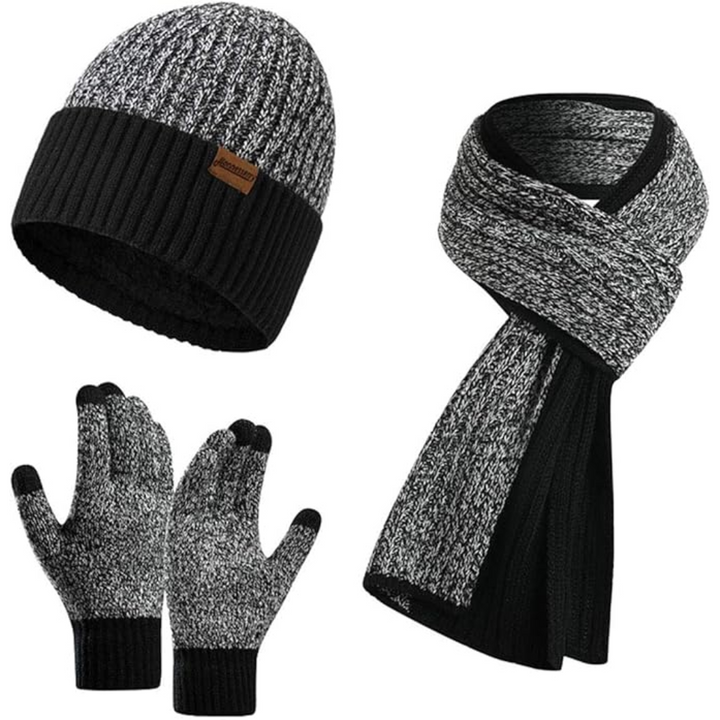 Men's Winter Beanie & Gloves Set - Victor-Dark blue-State of Style