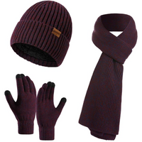 Men's Winter Beanie & Gloves Set - Victor-Dark blue-State of Style