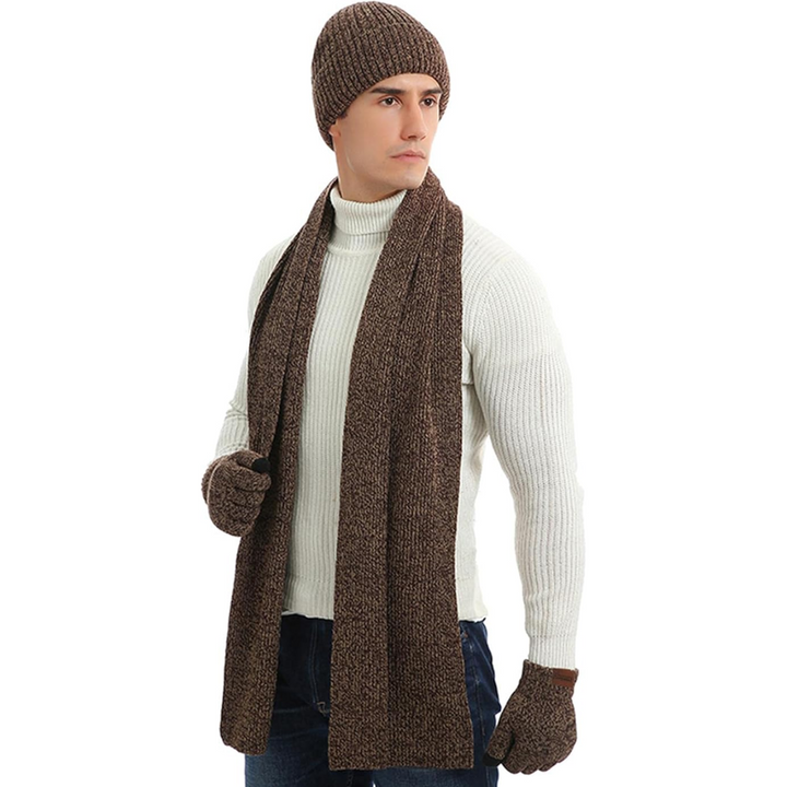 Men's Winter Beanie & Gloves Set - Victor-Khaki-State of Style