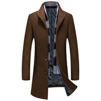 Men's Winter Trench Coat in Wool Blend - Liam-Brown-XS-State of Style