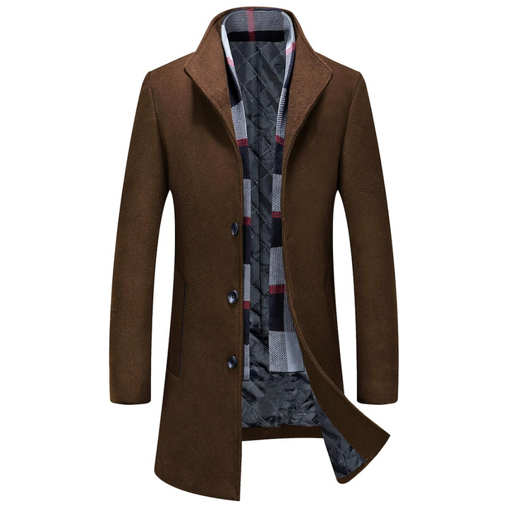 Men's Winter Trench Coat in Wool Blend - Liam-Brown-XS-State of Style