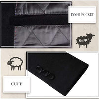 Men's Wool Blend Trench Coat - Pedro-Black-State of Style