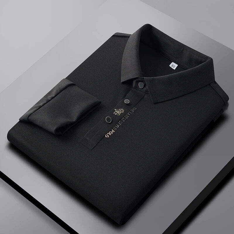 Men's Wrinkle-Free Muscle Polo | Lightweight-Black-XS-State of Style