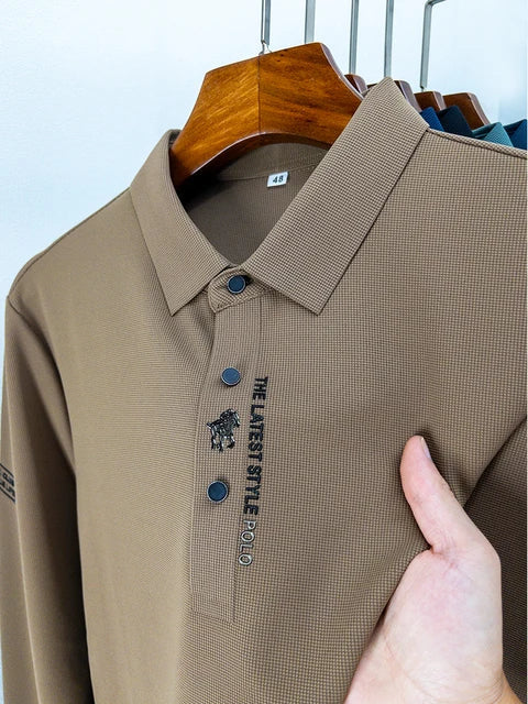 Men's Wrinkle-Free Muscle Polo | Lightweight-Khaki-XS-State of Style