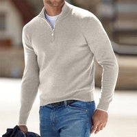 Men's Zip Sweater - Mason-Beige-S-State of Style