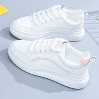 MerelsSneakers | Women's Trendy Sporty Sneakers-White-Pink-4.5-State of Style
