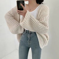 MerelsVest | Women's Stylish Knit Cardigan-Beige-One size fits all-State of Style