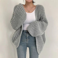 MerelsVest | Women's Stylish Knit Cardigan-Grey-One size fits all-State of Style