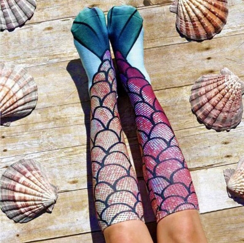 Mermaid Stockings | Feel Like Ariel-Ariel Socks-State of Style