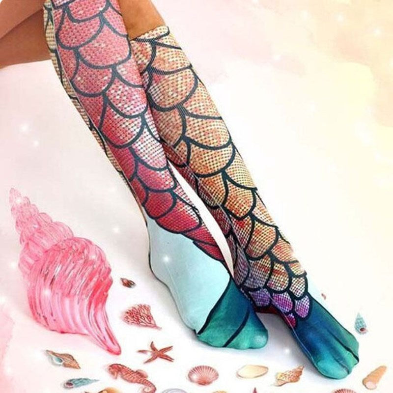 Mermaid Stockings | Feel Like Ariel-Ariel Socks-State of Style