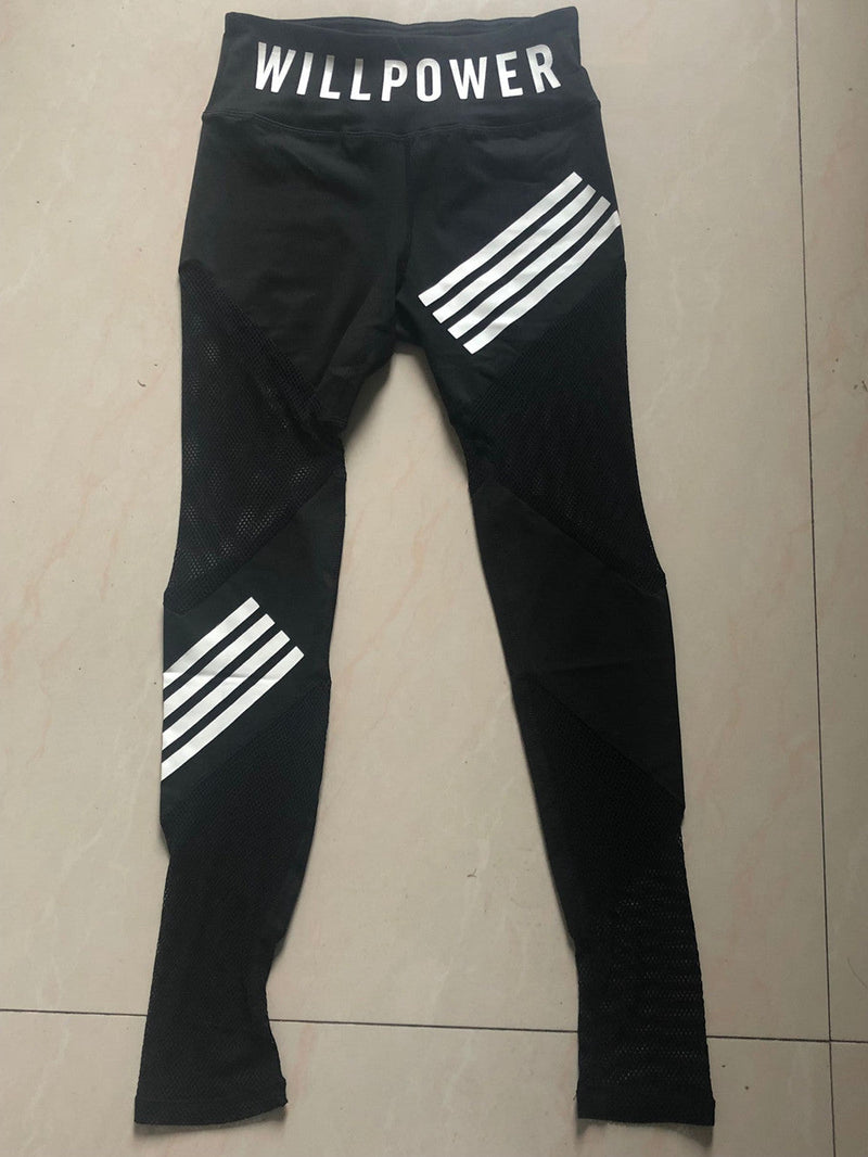 MeshFlex High-Waisted Plus-Size Sports Leggings-Black-2XL-State of Style