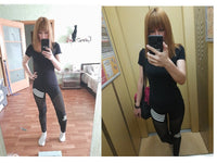 MeshFlex High-Waisted Plus-Size Sports Leggings-Black-2XL-State of Style