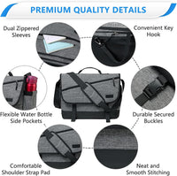 Water-Resistant Laptop Messenger Bag with Adjustable Strap – WorkMate Series