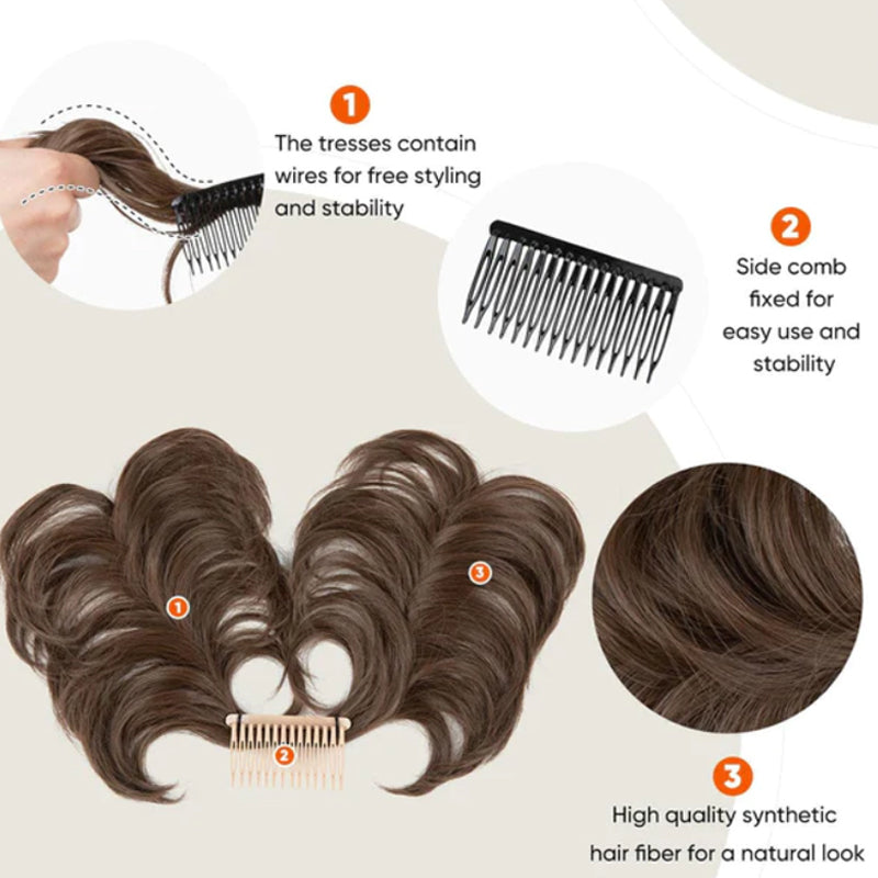 Messy Clip-in Bun with Side Clip – Elina-Black-State of Style