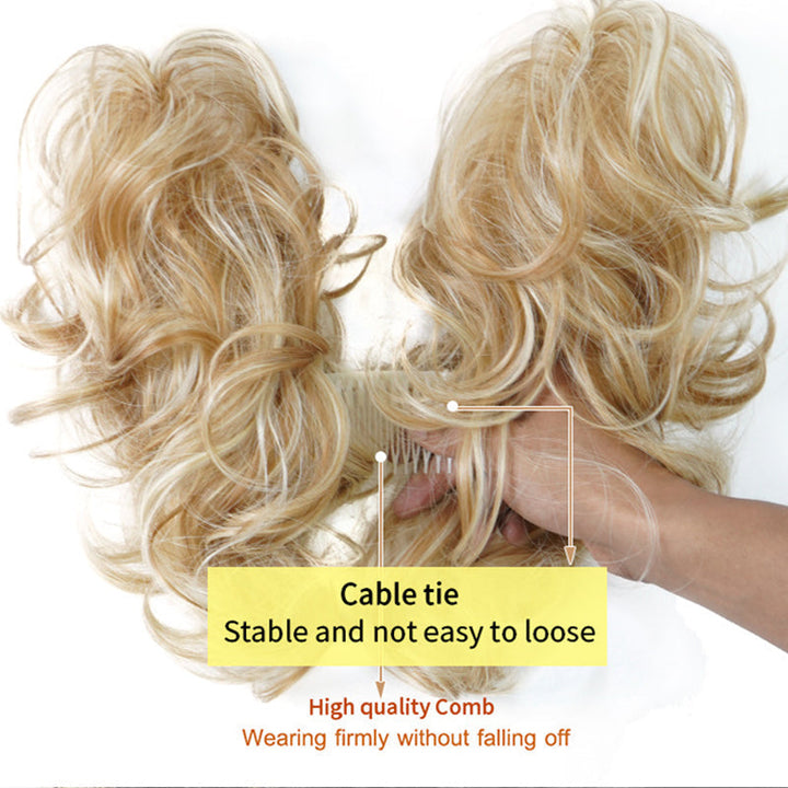 Messy Clip-in Bun with Side Clip – Elina-Black-State of Style