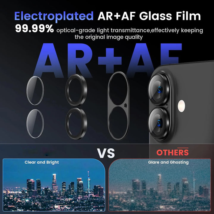 Metal Camera Lens Protector with Tempered Glass for iPhone – 1+1 FREE-Blue-For iPhone 14-State of Style