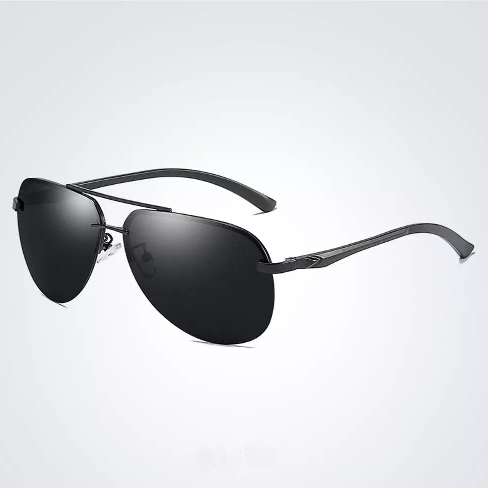 Metal Frame Polarized Sunglasses – Stylish & Functional Eyewear-Black-State of Style