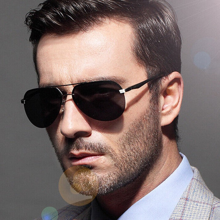 Metal Frame Polarized Sunglasses – Stylish & Functional Eyewear-Black-State of Style