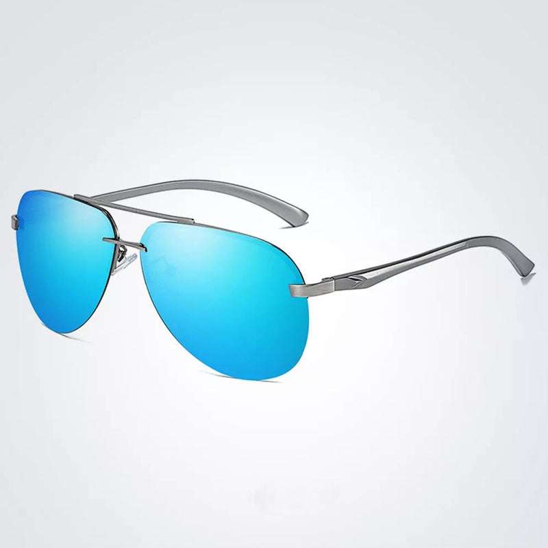 Metal Frame Polarized Sunglasses – Stylish & Functional Eyewear-Blue-State of Style