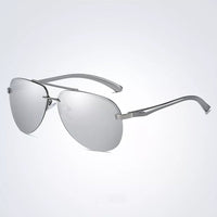 Metal Frame Polarized Sunglasses – Stylish & Functional Eyewear-Silver-State of Style