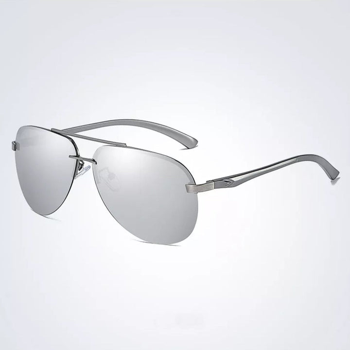 Metal Frame Polarized Sunglasses – Stylish & Functional Eyewear-Silver-State of Style