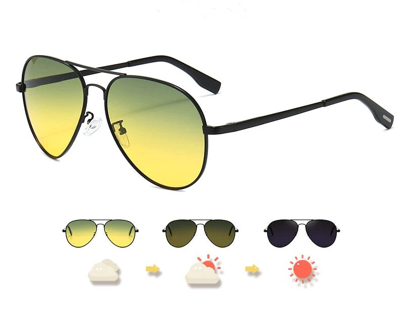 Metal Frame Polarized Sunglasses – Timeless Style & Superior Clarity-Black-State of Style