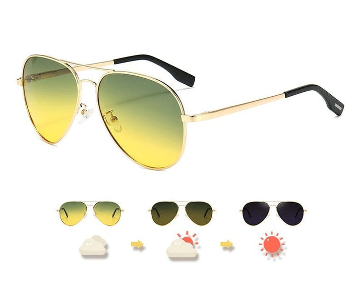 Metal Frame Polarized Sunglasses – Timeless Style & Superior Clarity-Gold-State of Style