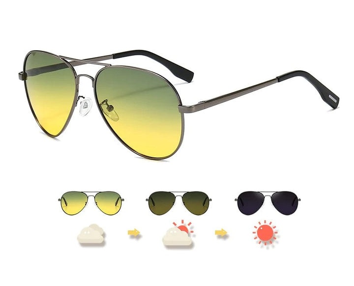 Metal Frame Polarized Sunglasses – Timeless Style & Superior Clarity-Grey-State of Style