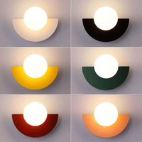 Metal Half Moon Wall Lamp - LunaMetal-Red-20 x 15 cm-Warm White (2700-3500k)-State of Style