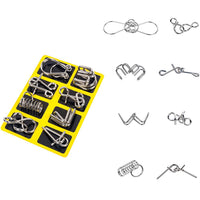 Metal Puzzle Rings Set - BrainTwist-Yellow-State of Style