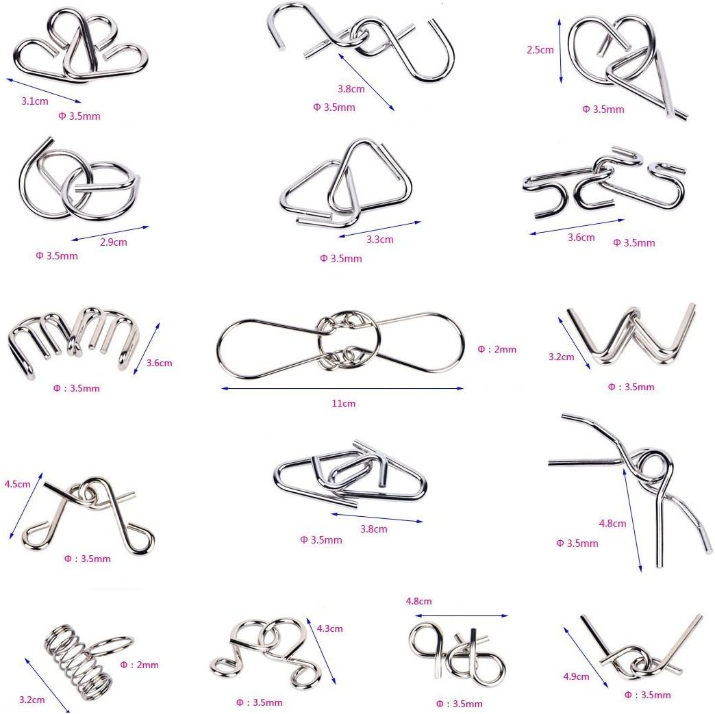 Metal Puzzle Rings Set - BrainTwist-Yellow-State of Style