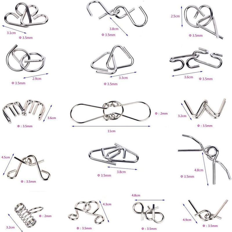 Metal Puzzle Rings Set - BrainTwist-Yellow-State of Style