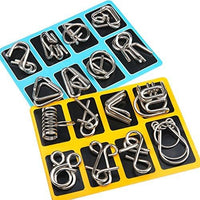 Metal Puzzle Rings Set - BrainTwist-Yellow-State of Style