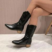 Metallic Cowboy Boots - Aurora-Black-5-State of Style