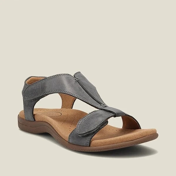 Mia - Orthopedische Comfortabele Gele Sandalen-Grijs-35-State of Style