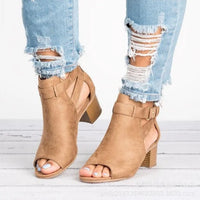 Mia - Orthopedische Grijze Enkellaars Sandalen-Bruin-34-State of Style