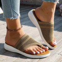 Mia - Orthopedische Grijze Mesh Slippers-Grijs-36-State of Style