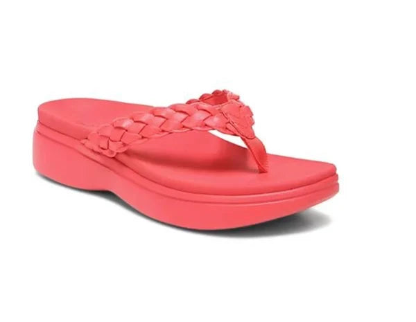 Mia - Orthopedische Rode Geweven Sandalen-Roze-36-State of Style