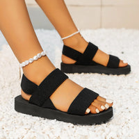 Mia - Orthopedische Zwarte Strappy Sandalen-37-State of Style