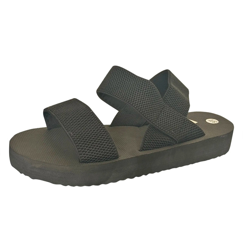 Mia - Orthopedische Zwarte Strappy Sandalen-37-State of Style