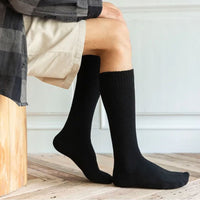 Michael Traditional Socks – 3-Pack Warm Cotton Knee-High Terry Socks-Light Grey-State of Style