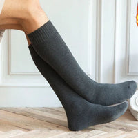 Michael Traditional Socks – 3-Pack Warm Cotton Knee-High Terry Socks-Light Grey-State of Style