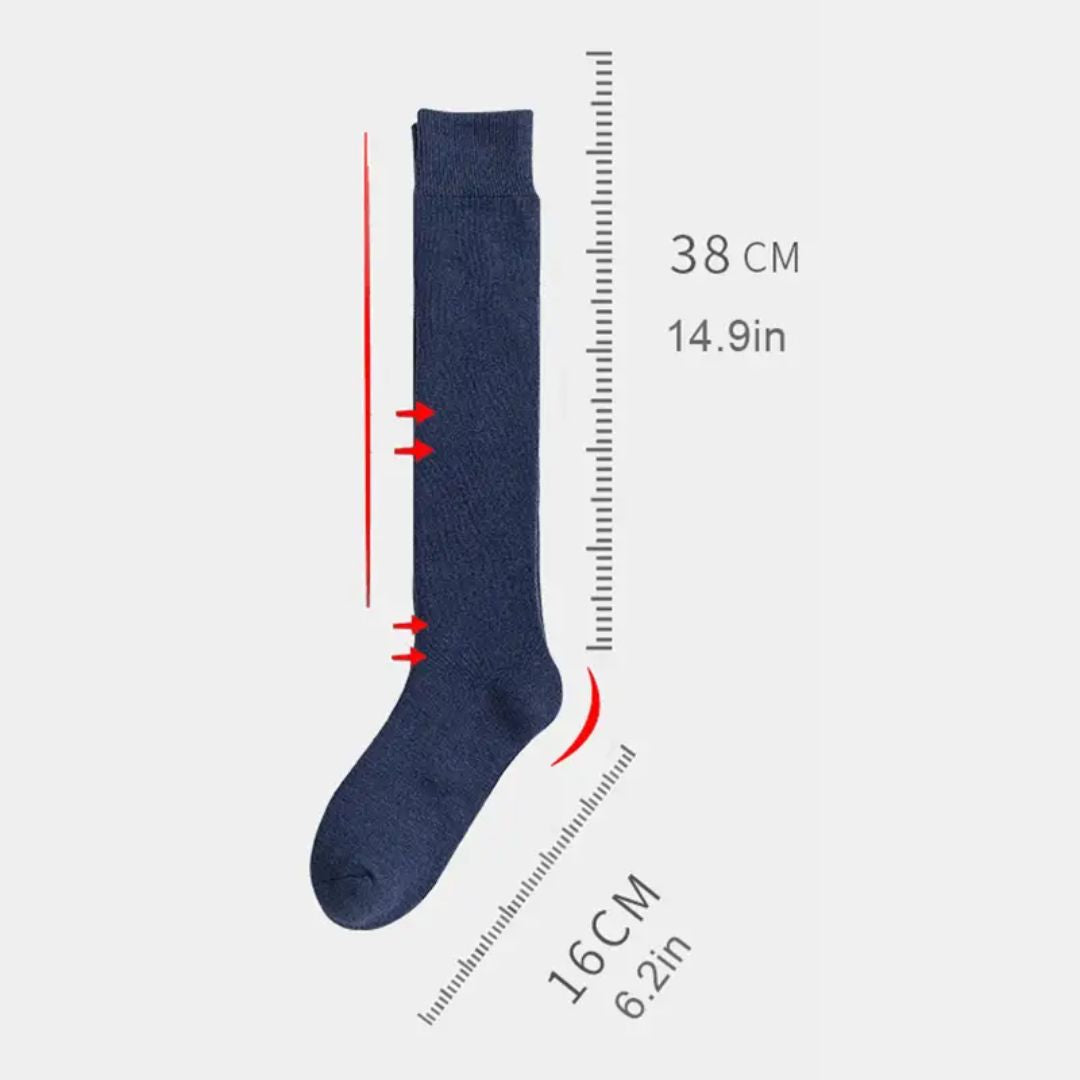 Michael Traditional Socks – 3-Pack Warm Cotton Knee-High Terry Socks-Light Grey-State of Style