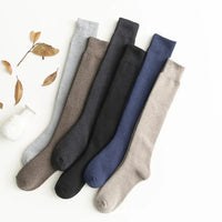 Michael Traditional Socks – 3-Pack Warm Cotton Knee-High Terry Socks-Light Grey-State of Style