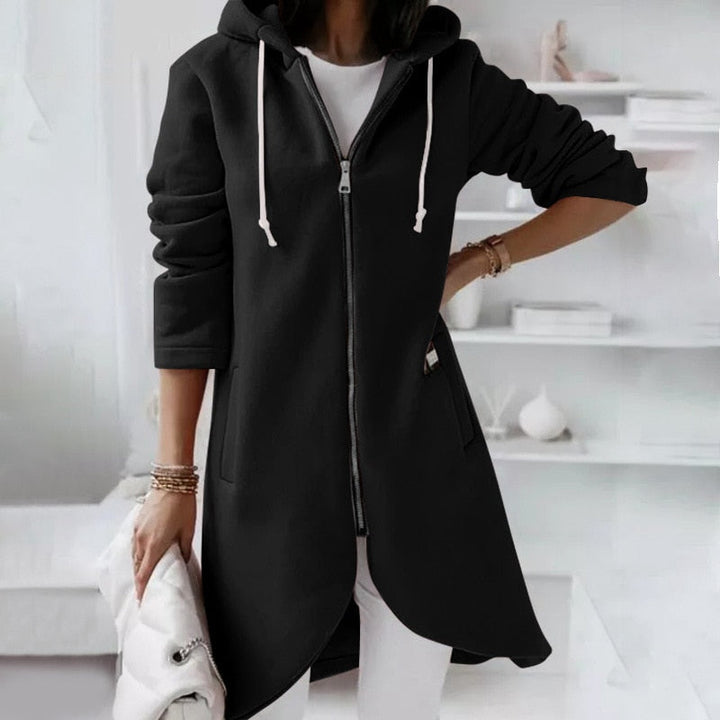 Mid-Length Hooded Jacket | Stylish & Comfortable-Black-S-State of Style