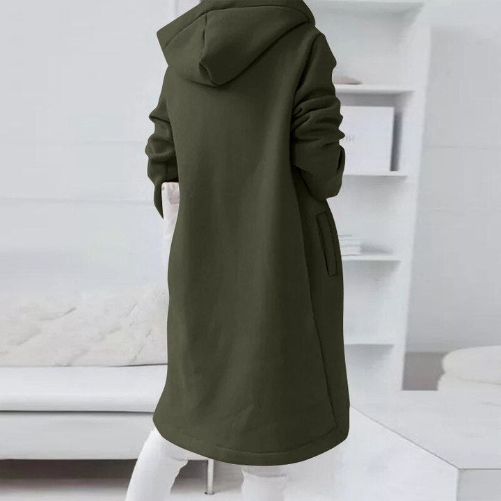 Mid-Length Hooded Jacket | Stylish & Comfortable-Dark Green-S-State of Style