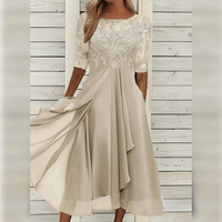 Midi Dress for Every Occasion - Elena-Beige-S-State of Style